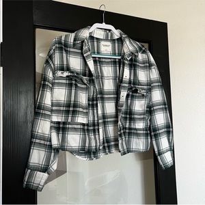 Cropped Flannel Top